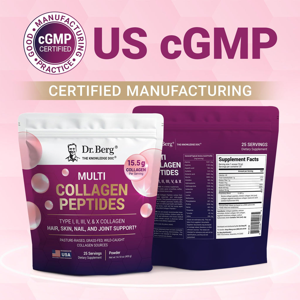 Unflavored Multi Collagen Peptides Powder 25 Servings K5754