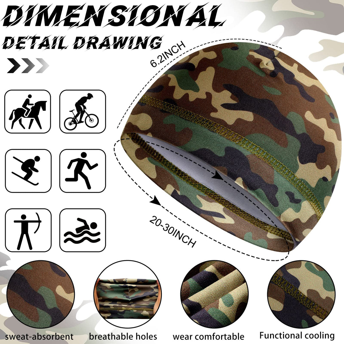 30 Pcs Cooling Skull Cap C580185