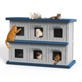 Resin Double-Decker Outdoor Cat House E334134