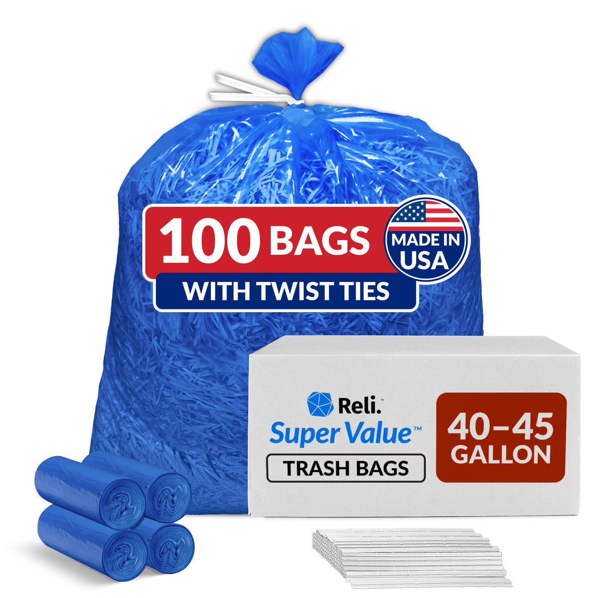 40-45 Gallon Heavy Duty Trash Bags T160093