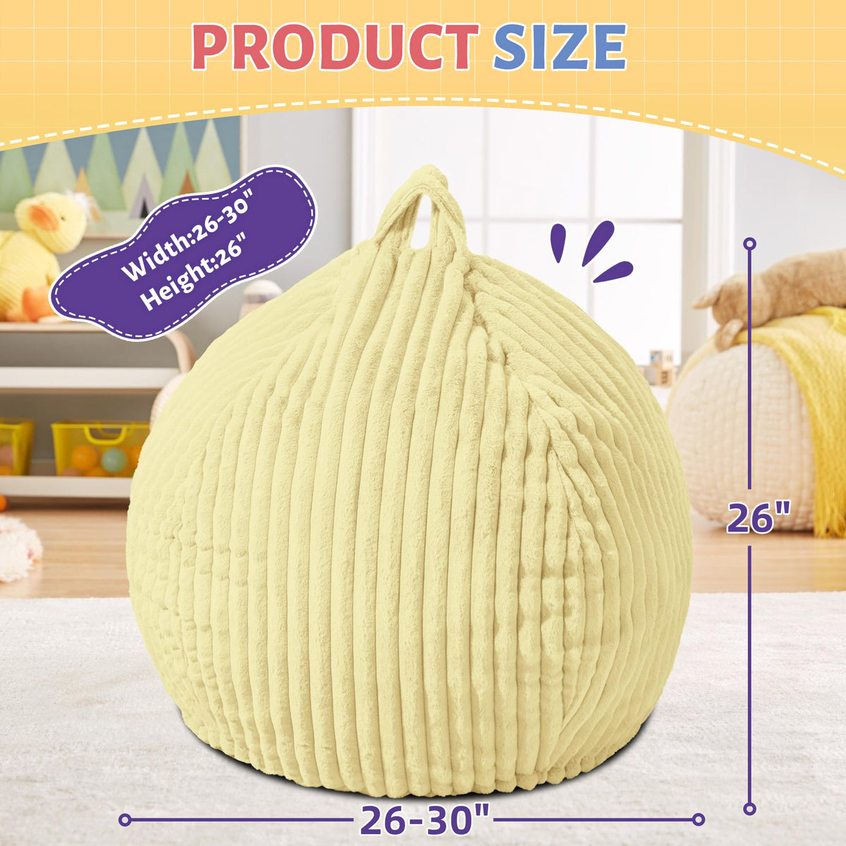 2FT Memory Foam Bean Bag Chair B872335
