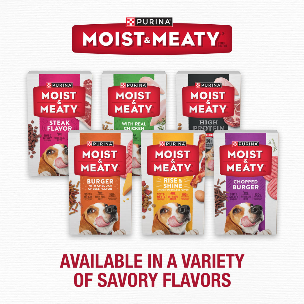 Moist & Meaty Soft Dog Food Pouches, 36 ct M338744