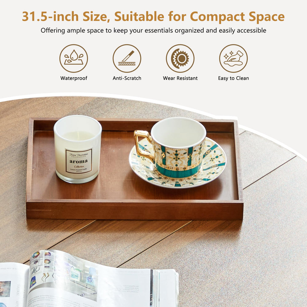33" Round Lift-Top Coffee Table with Storage L58280