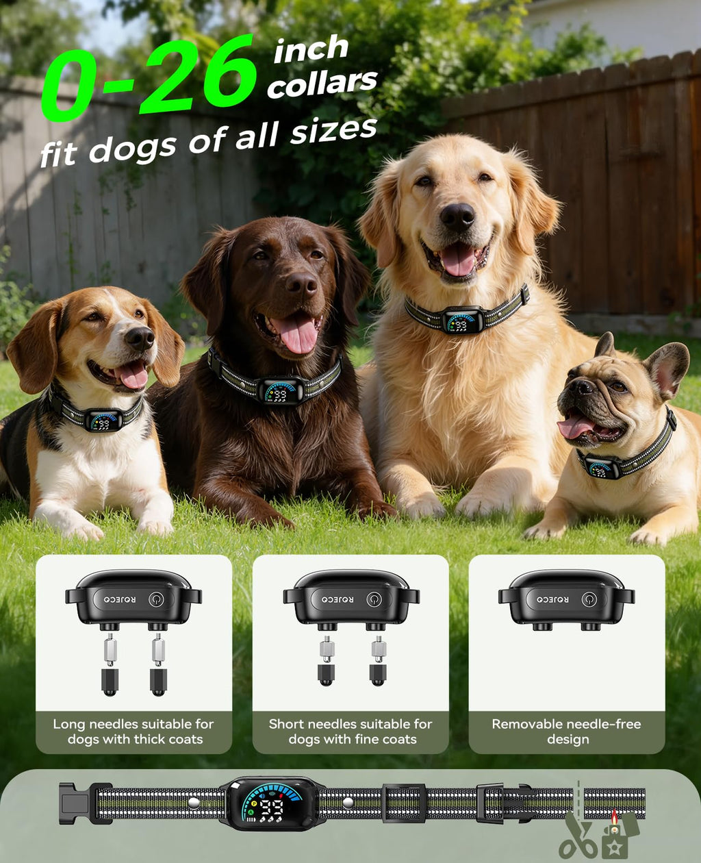 2-in-1 Dog Shock Collar & Bark Collar O52888