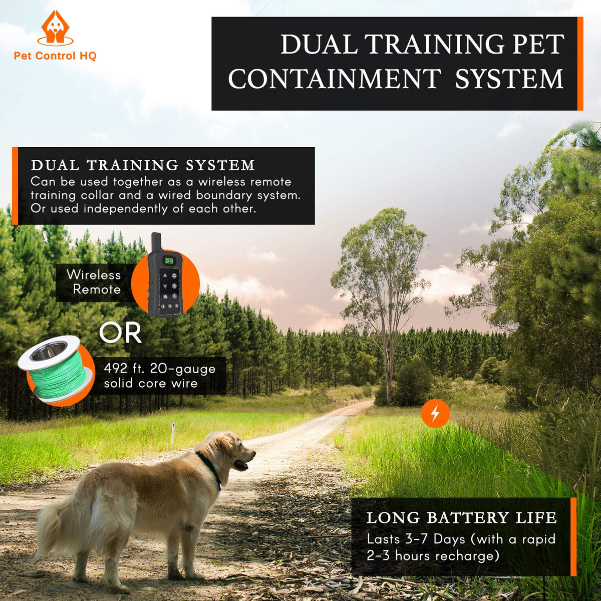 Wireless Dog Fence System with Remote R742