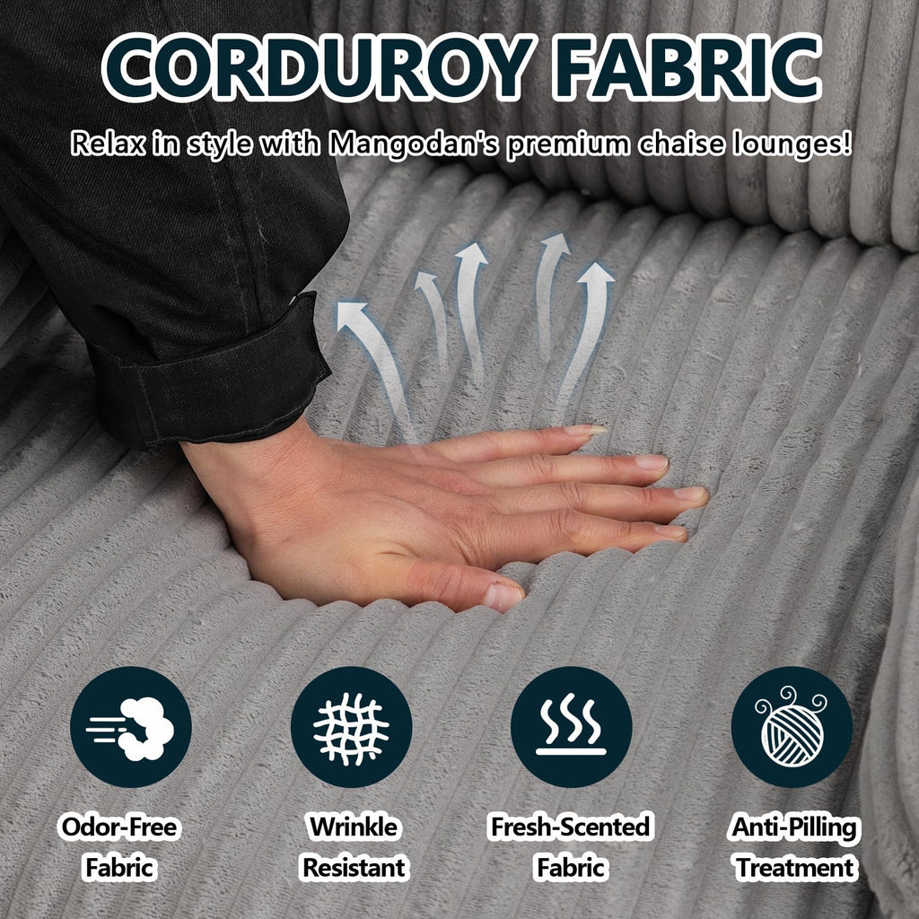 360° Swivel Rocking Corduroy Recliner X416