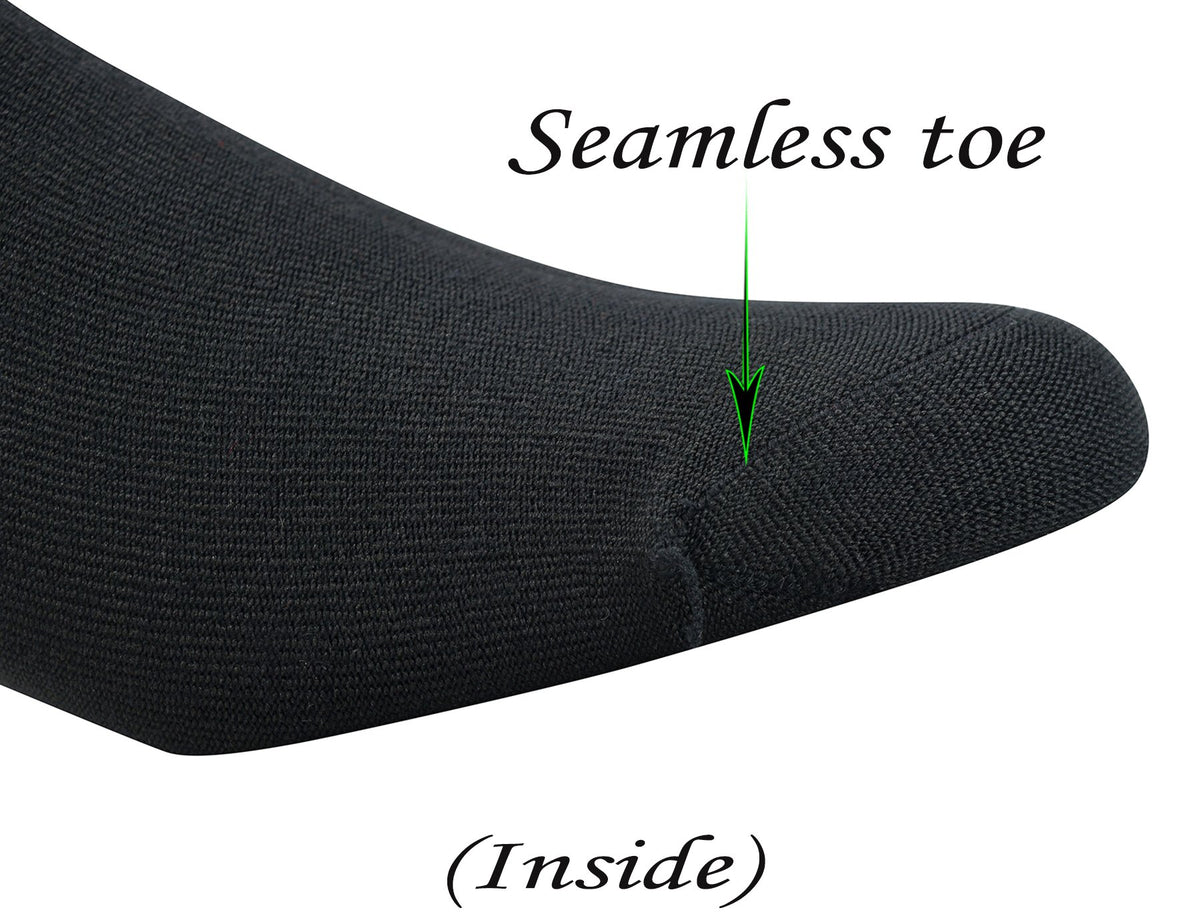 Men's 5 Pairs Non-binding Flat-Knit Ankle Socks with Seamless Toe B45612