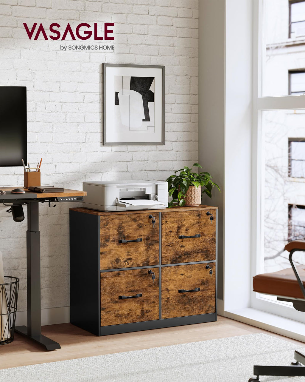 4 Drawer Locking File Cabinet L126
