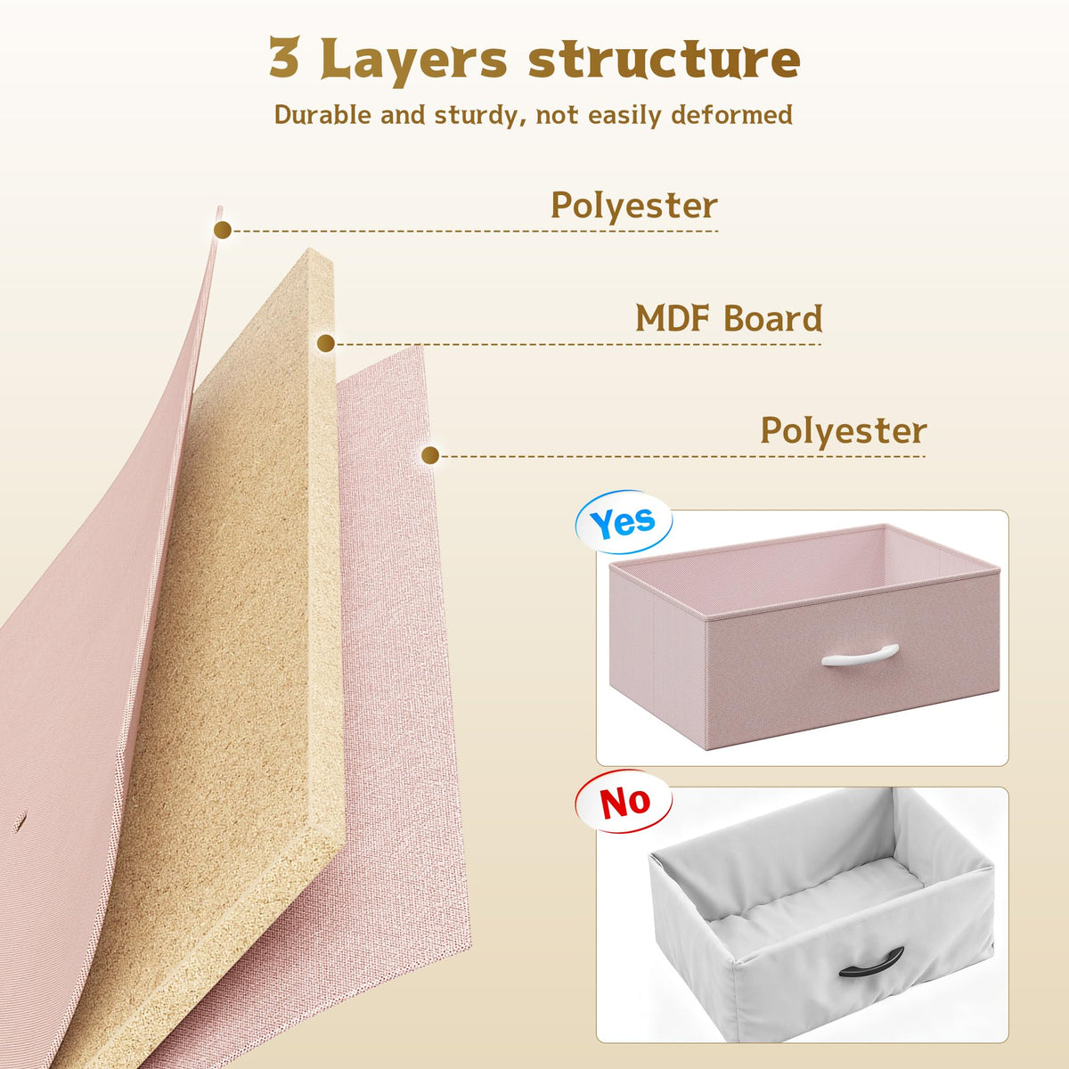 Pink 9 Fabric Drawer Dresser P500515