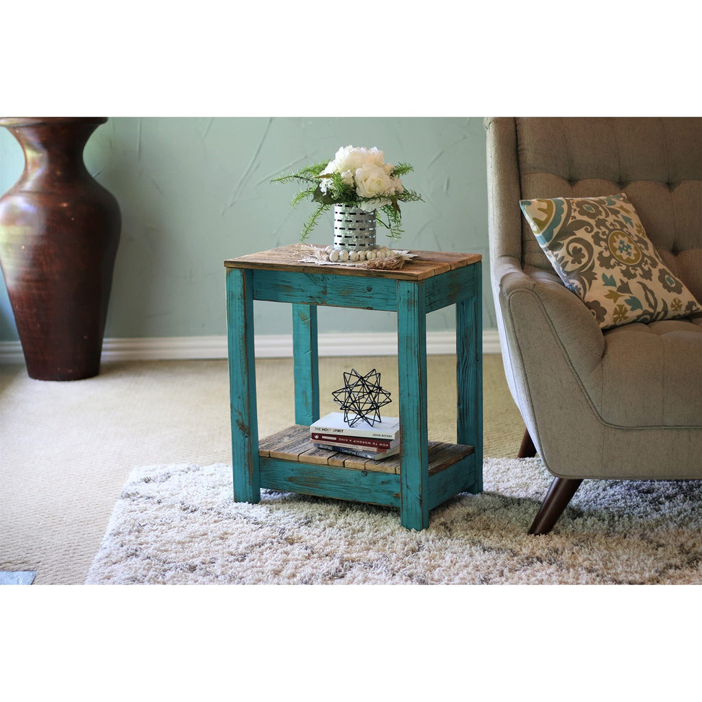 Turquoise Combo End Table A252