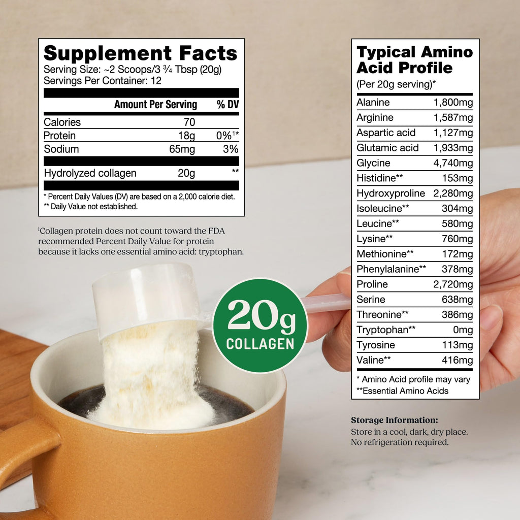 Unflavored Collagen Peptides Powder 8.5 Ounces X83357
