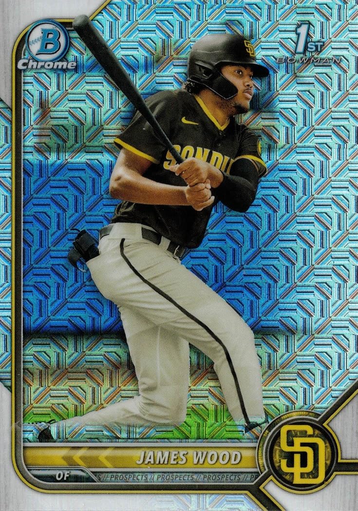 2022 Bowman Chrome Prospects Mega Box Mojo Refractor Baseball #BCP-108 James Wood Pre-Rookie Card N16121