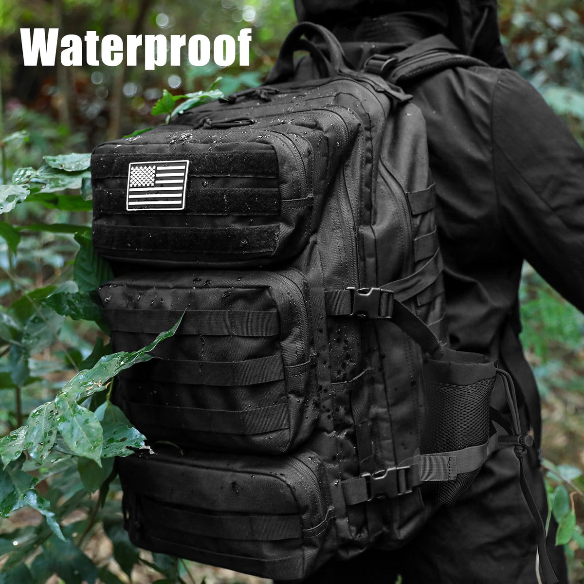 50L Military Tactical Backpack Black U80238