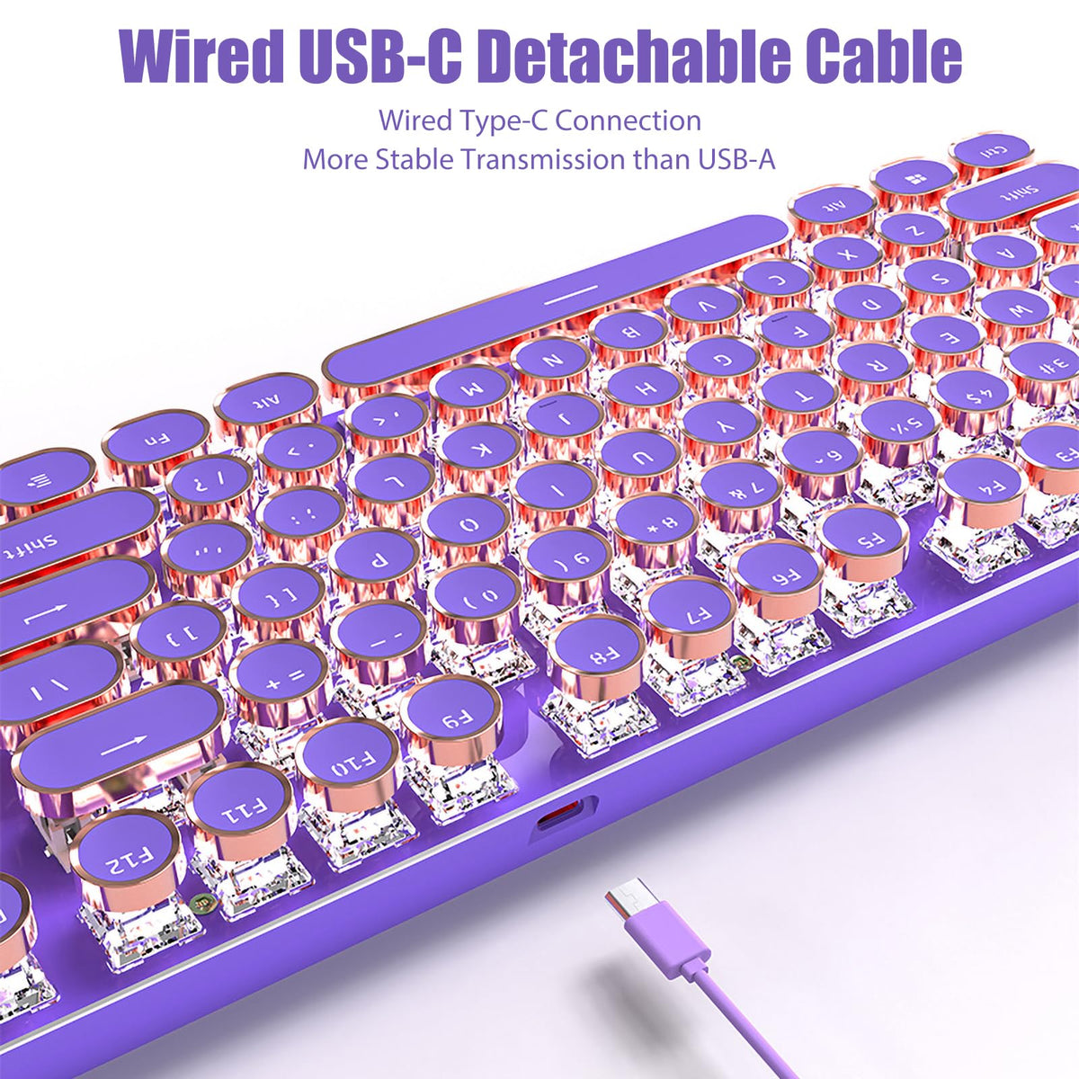 White LED Backlit Mechanical Gaming Keyboard S524529