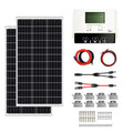 200W 12V Solar Power Kit with 200W Mono Rigid Solar Panels and 30A PWM Charge Controller W95652