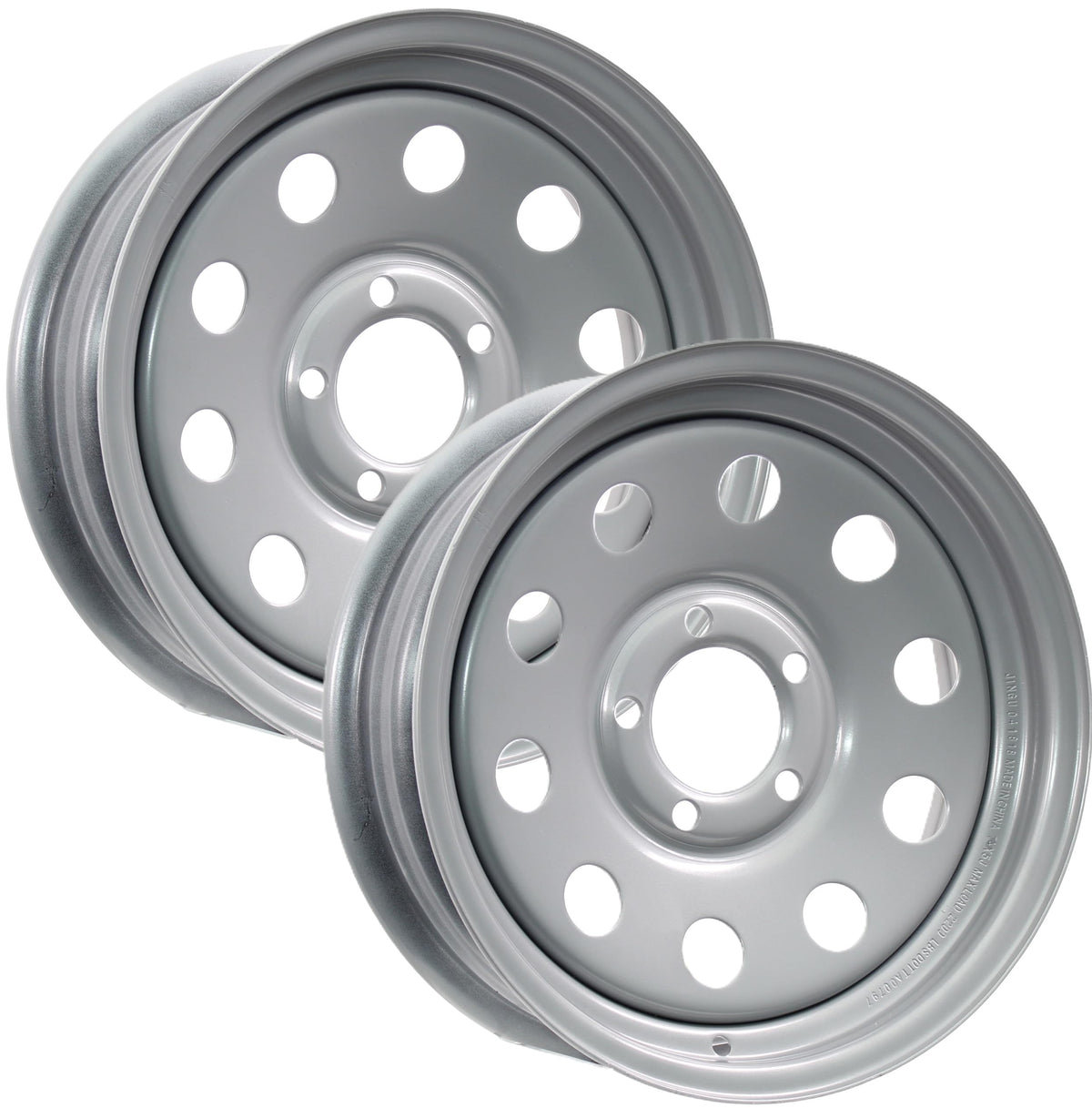 15 Inch 5 Lug Silver Trailer Wheel X87022