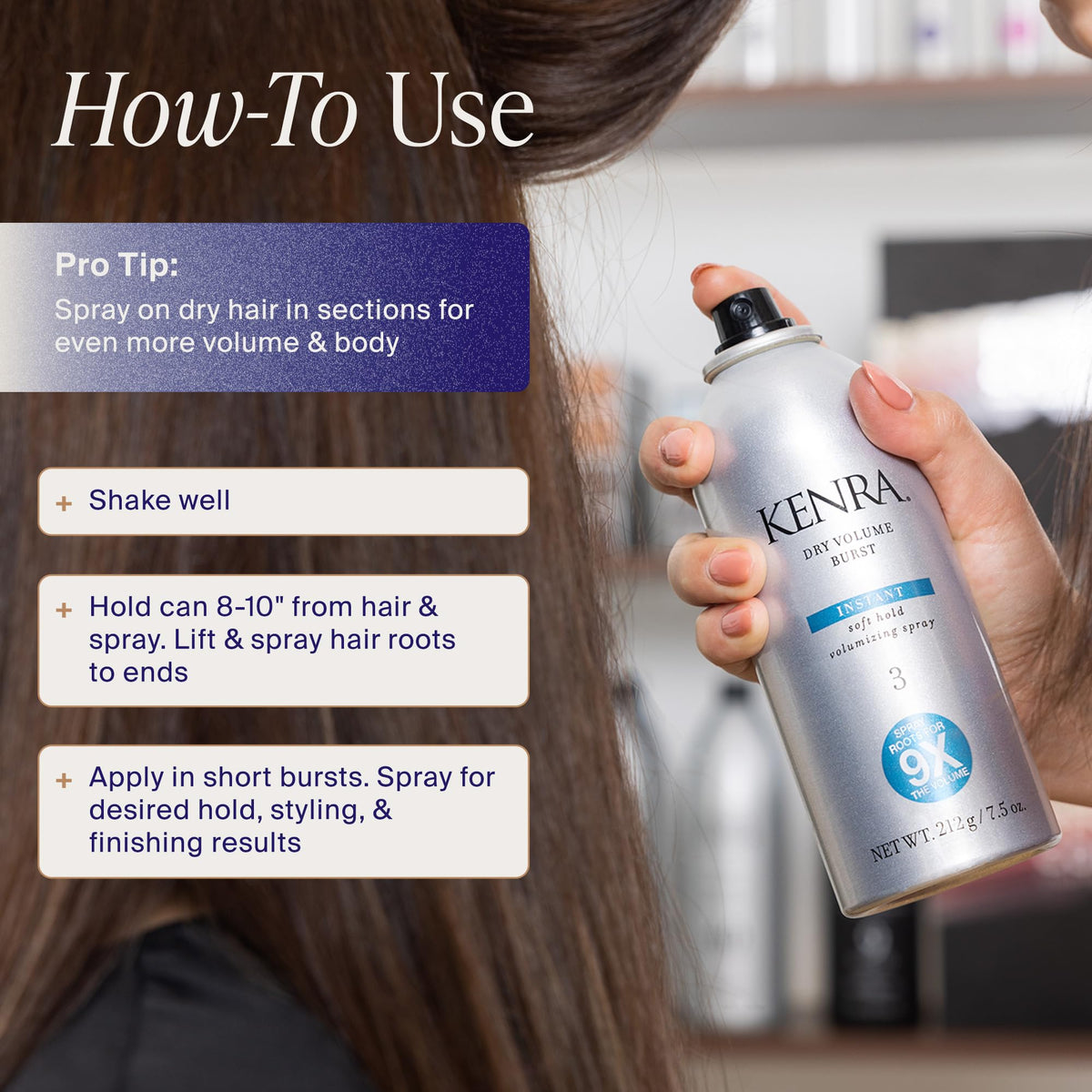 Instant Volume Hairspray Soft Hold Volumizing Spray T6824