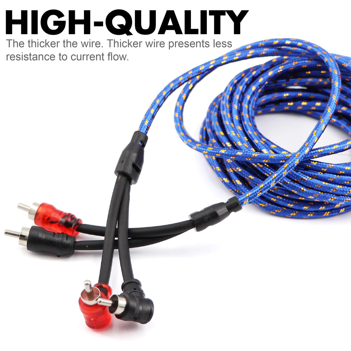 0 Gauge Amp Wiring Kit 3000W with 100A Fuse & RCA Cable I715