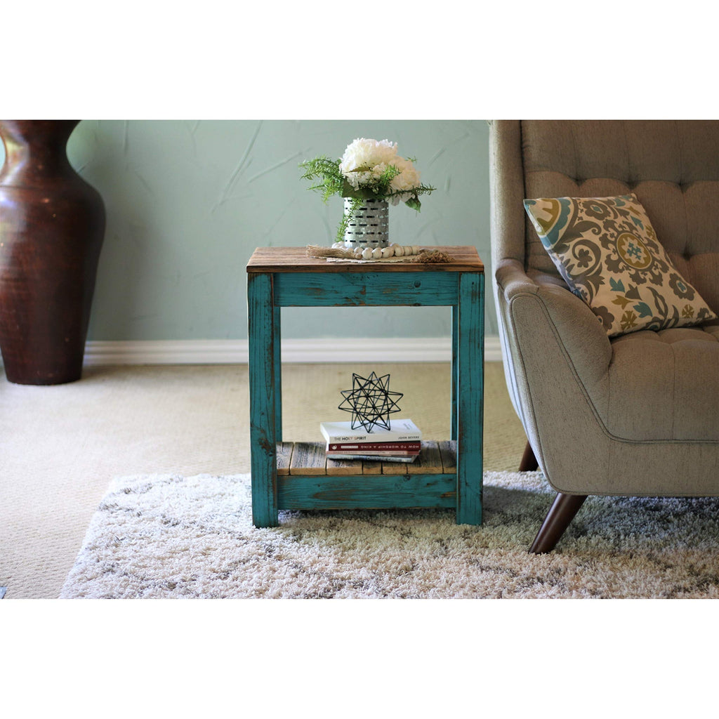 Turquoise Combo End Table A252