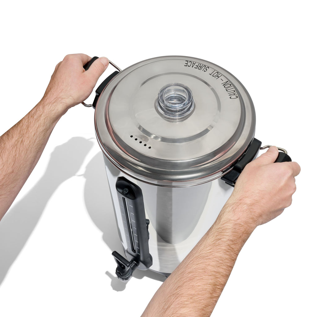 100-Cup Stainless Steel Coffee Urn and Hot Beverage Dispenser P38188