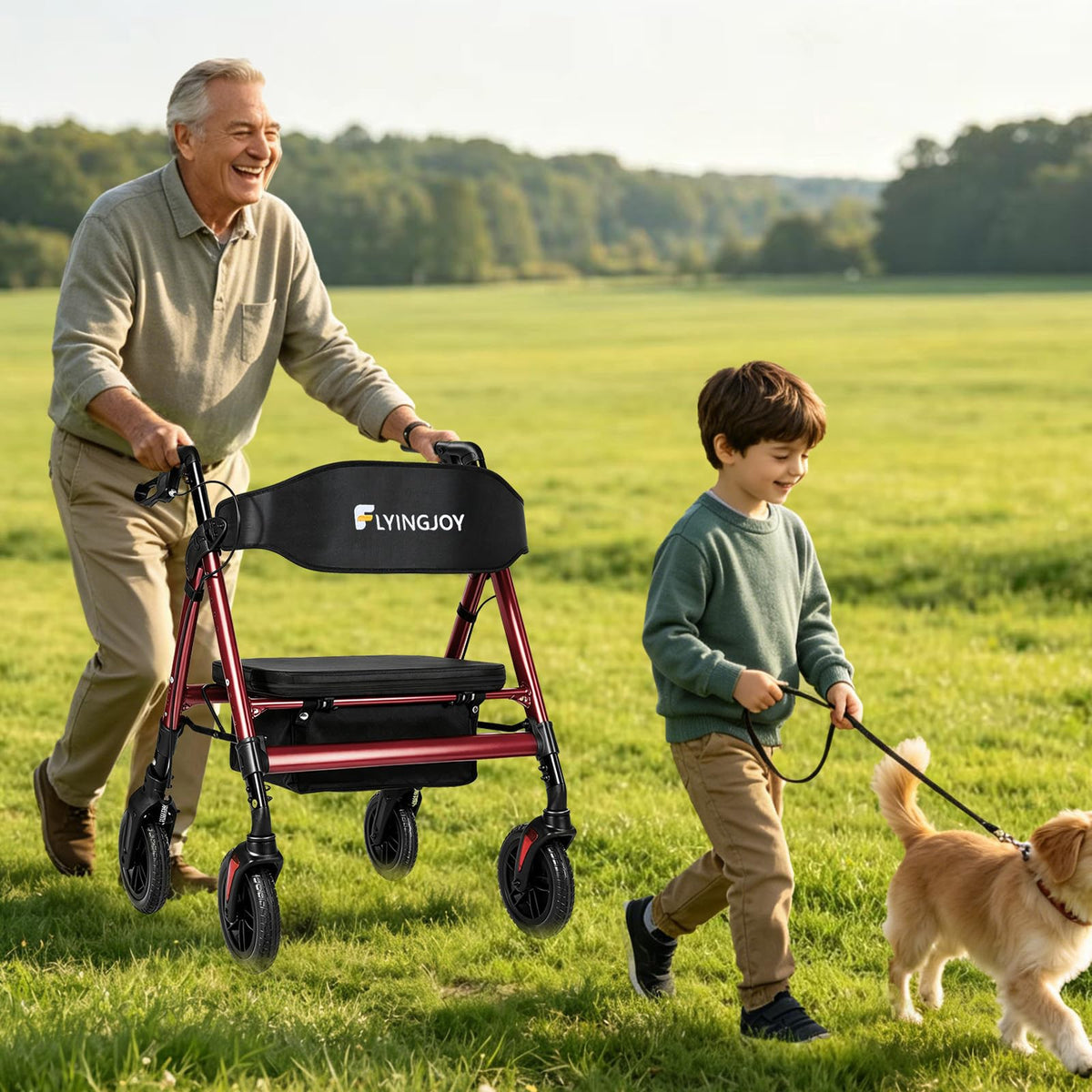 Heavy-Duty Bariatric Rollator Walker with Seat U36776