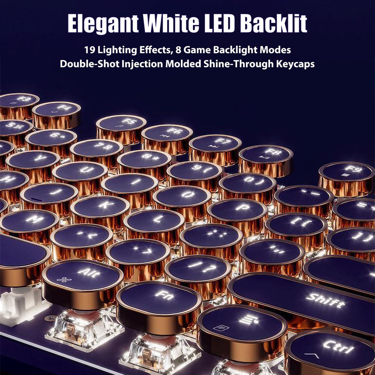 White LED Backlit Mechanical Gaming Keyboard S524529