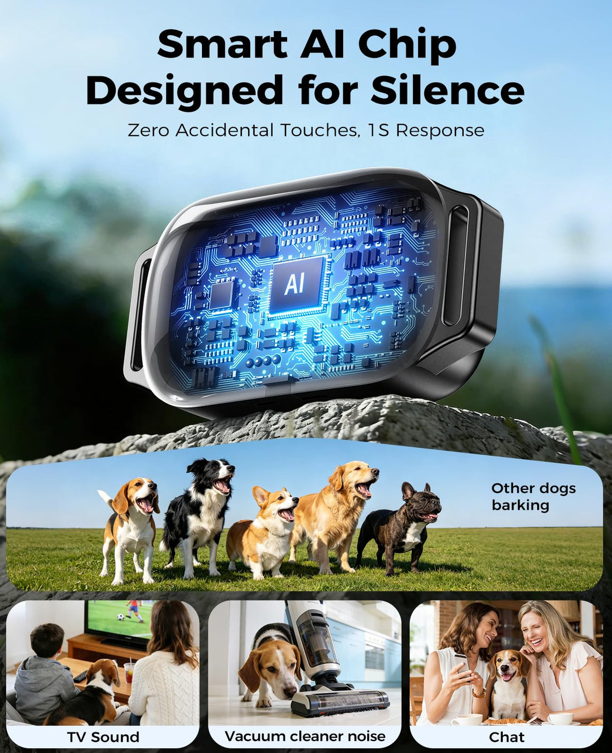2-in-1 Dog Shock Collar & Bark Collar O52888