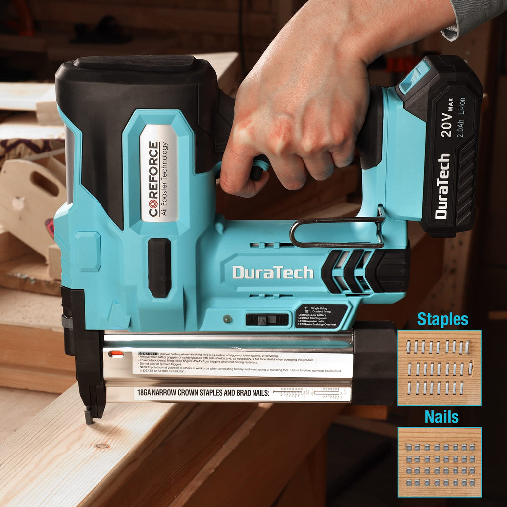 20V Cordless 18 Gauge 2-in-1 Nail Staple Gun F70655