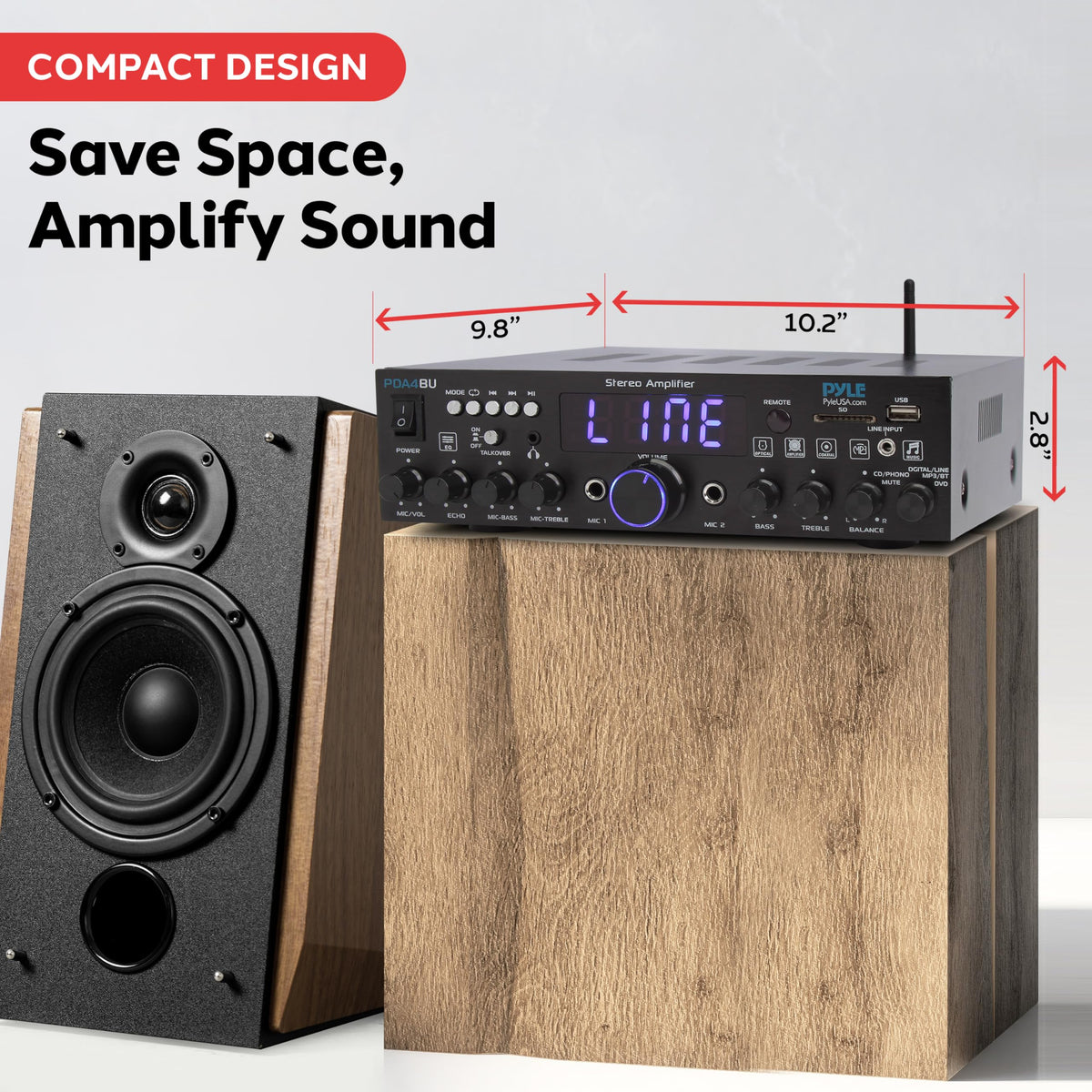 200W Multi-Channel Home Stereo Amplifier W56734