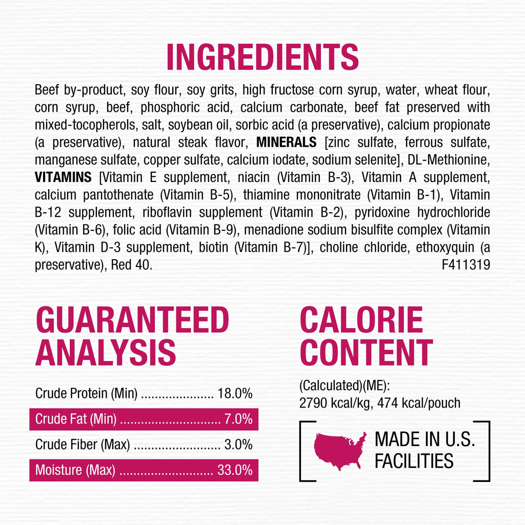 Moist & Meaty Soft Dog Food Pouches, 36 ct M338744