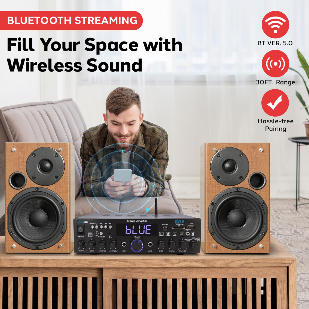 200W Multi-Channel Home Stereo Amplifier W56734